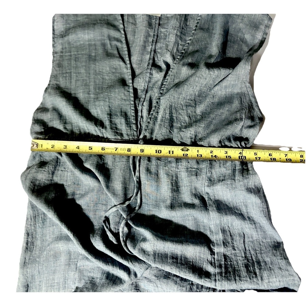 Chambray Dress Womens Tie-Front Midi Cover Up  Classic Sz M Resort Clean Girl - Picture 6 of 12